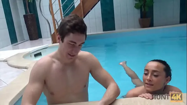 Show HUNT4K. Swimming pool is a nice place for guy to fuck boys GF for cash new Movies