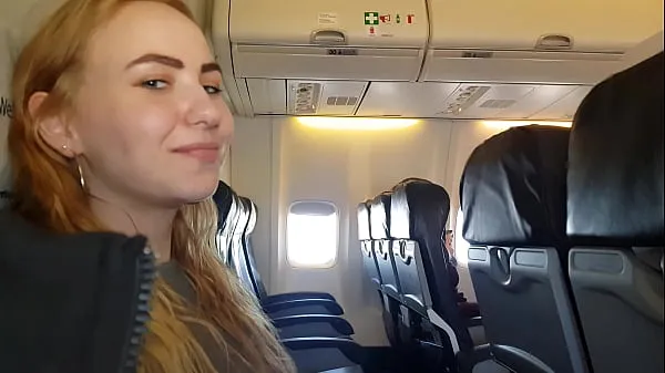 Show Real public whore blue eyes in airplane new Movies