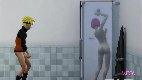 Показать ТРЕЙЛЕР] Наруто Узумаки наблюдает, как Сакура Харуно принимает душ, и она делает это ему в ваннойновые фильмы