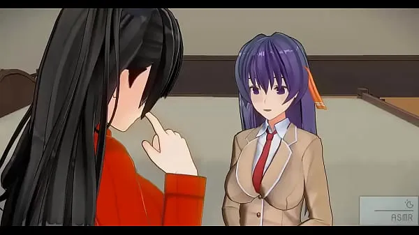 Yuri Hentai Anime Rin und Sakuras flirtende lesbische küssende ASMR-Kopfhörer empfohlen