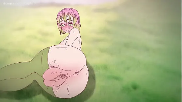 Mitsuri verführt mit ihrer riesigen Muschi! Porno Dämonentöter Hentai (Cartoon 2d) Anime