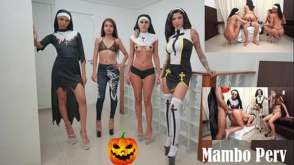 Halloween Perv Nuns squad : 4 perv nuns sex ritual & reverse gangbang (Anal, nuns, blasphemy, 1guy on 4 girls, demon girl, gapes, ATM,ATOGM) OB230