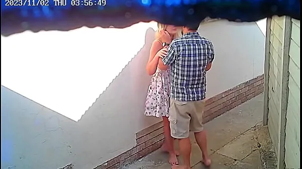 Show Cctv camera caught couple fucking outside public restaurant new Movies